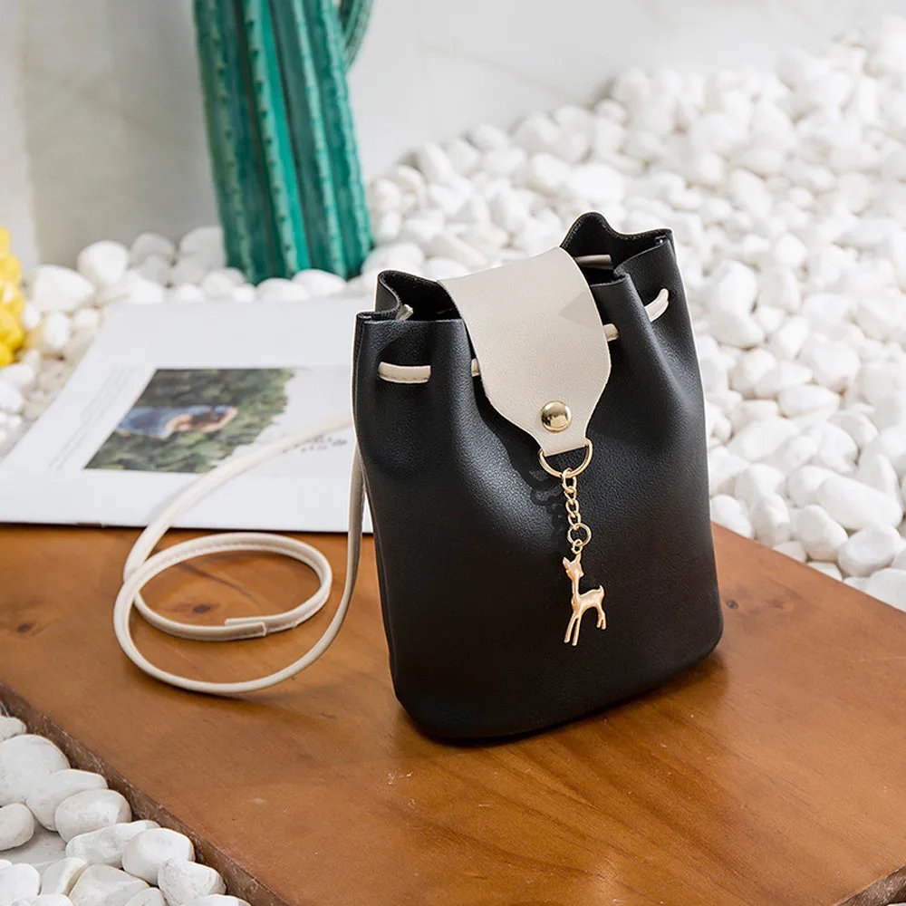 Женская сумка с оленями из искусственной кожи маленькая сумка-мессенджер