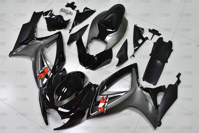 GSXR600 07 обтекатель для Suzuki GSXR750 2006 2007 K6 серебристо черные Обтекатели GSX R 750