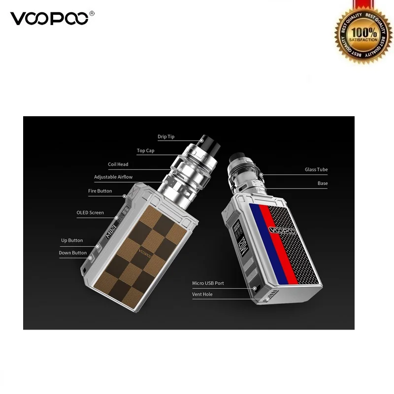 Оригинальный мини комплект VOOPOO ALPHA Zip 120 Вт электронные сигареты 4400 мАч бокс на
