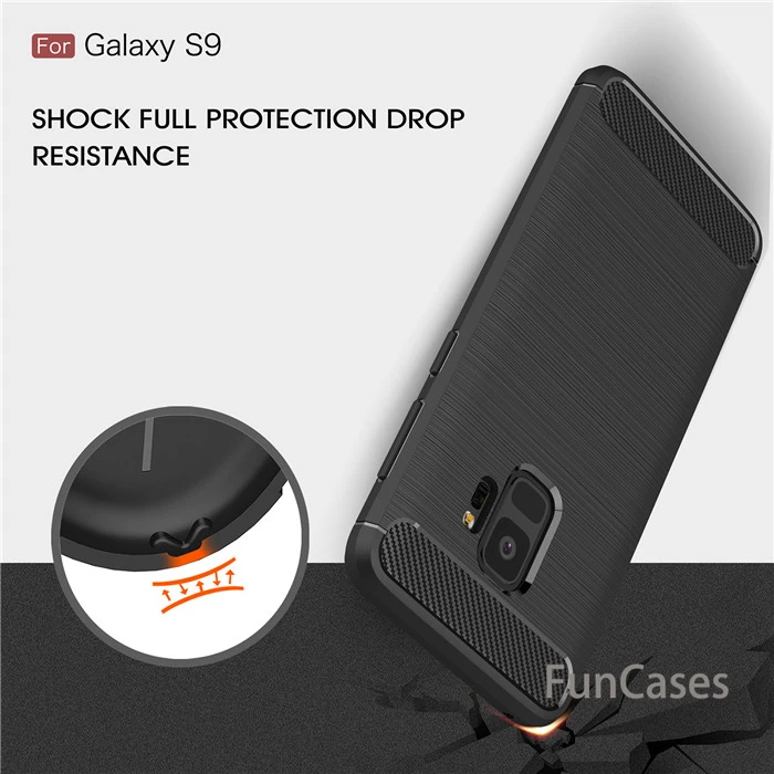 Для samsung Galaxy S6 край S7 S8 S9 plus Note 8 углеродного волокна Мягкий TPU чехол для A3 A5 A7 2017 J3 J5