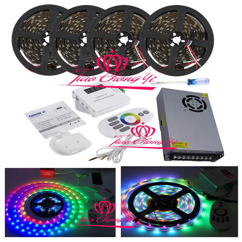 Индивидуально адресусветодиодный Светодиодная лента RGB WS2812B 5 В IP20 музыкальный