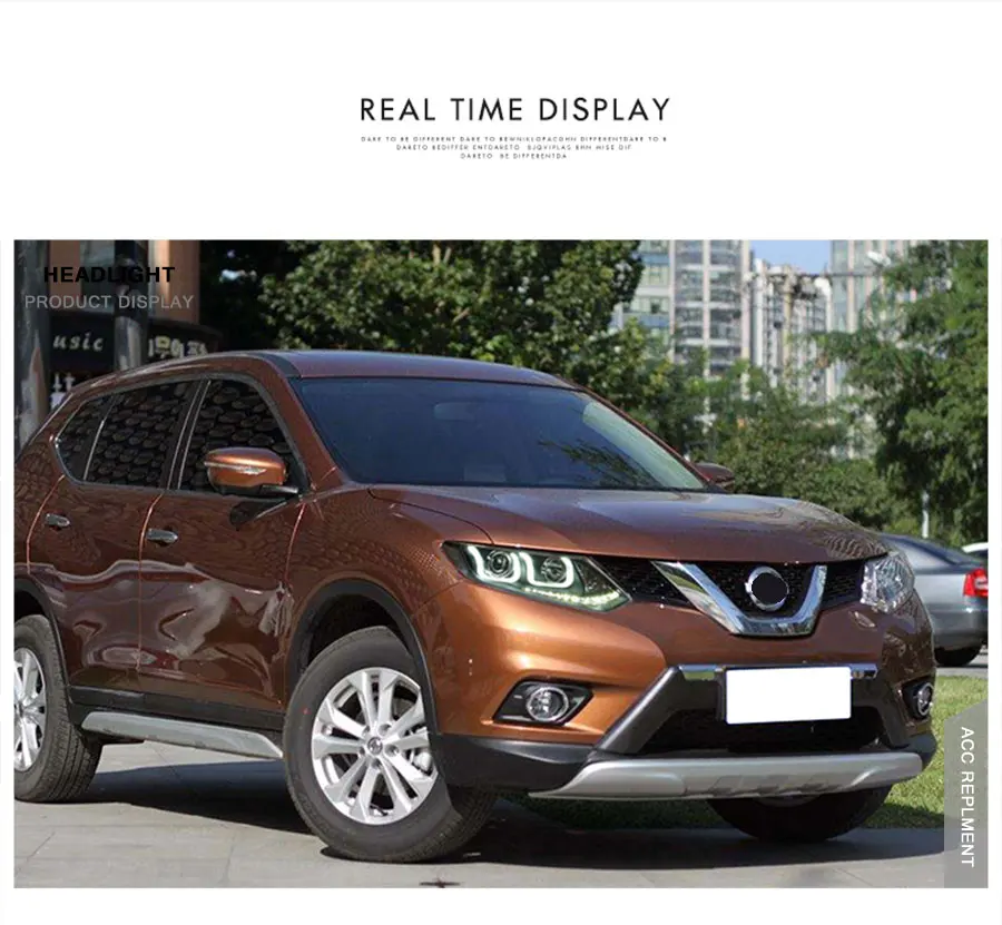 2 шт. светодиодный фары для Nissan X-Trail- светодиодный автомобильный фонарь ангельские глазки ксенон HID комплект Противотуманные фары светодиодный дневные ходовые огни