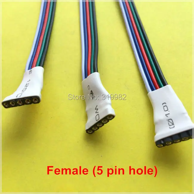 Светодиодная лента 5 шт./лот контактный разъем папа RGBW провод P кабель 22AWG цветов