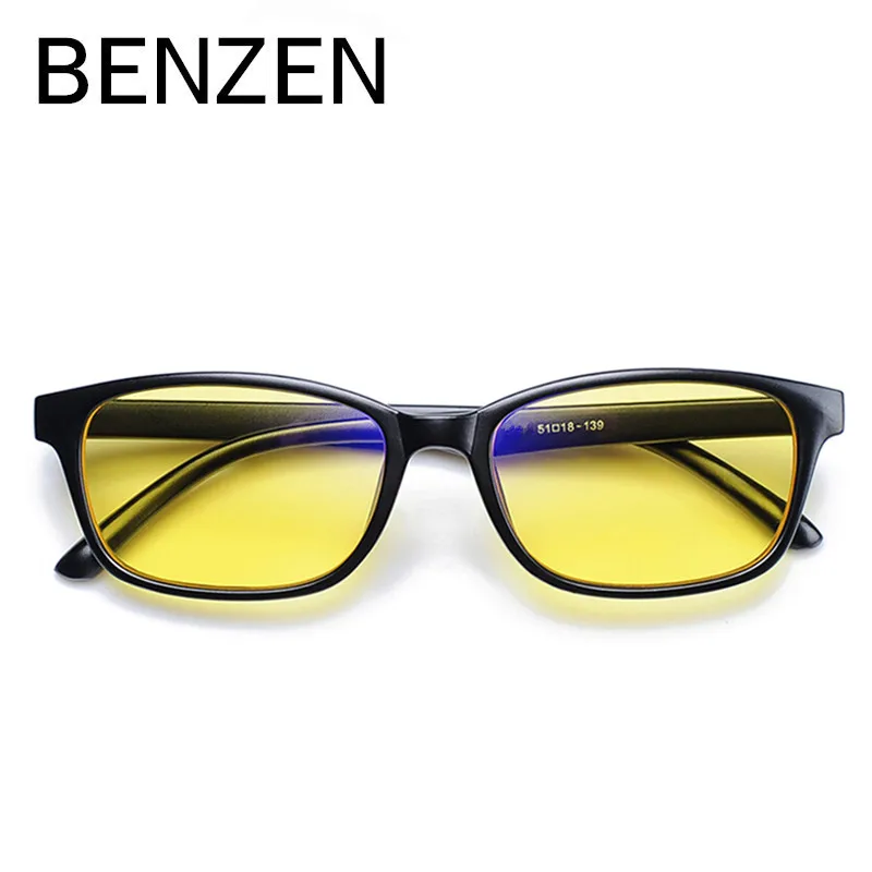 

Очки компьютерные BENZEN с защитой от синего излучения, очки для чтения с защитой от излучения, игровые компьютерные очки черного цвета с чехло...
