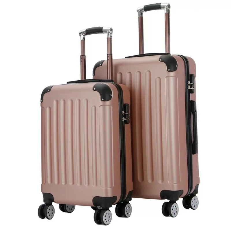 rose gold 2" 24 дюймов ПК с изображением Губки Боба путешествия чемодан на колесах тележка для ручной клади Сумка Для женщин rolling багажа прекрасный Дорожный чемодан - Цвет: rose gold
