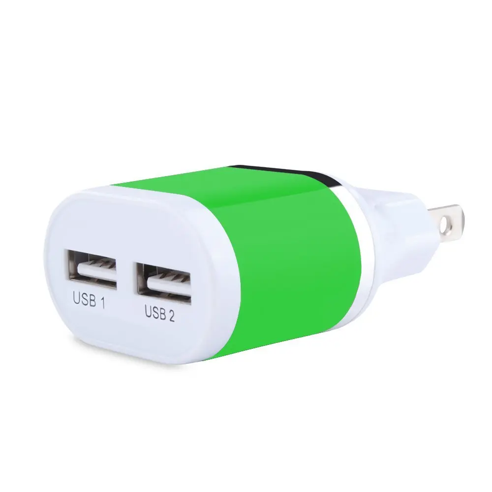 Сетевое зарядное устройство с двумя usb портами 5 в 2 1 А адаптер европейской вилкой