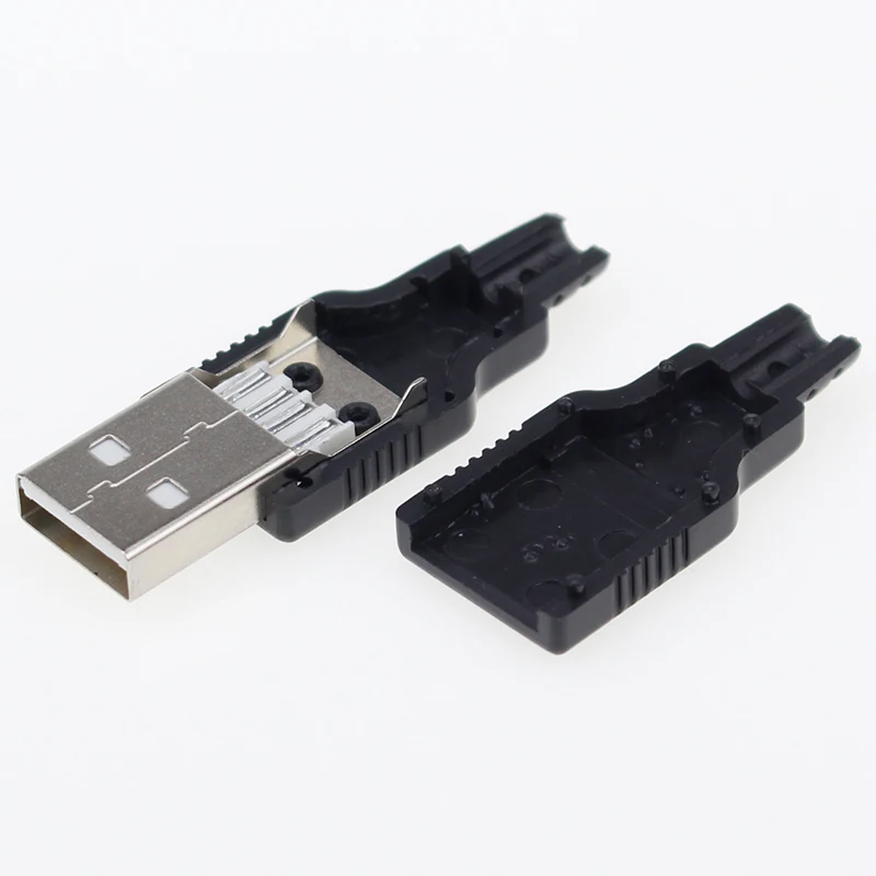 IMC hot New (5pcs Male+5pcs Female) USB 4 Pin Plug Socket Connector With Black Plastic Cover | Обустройство дома