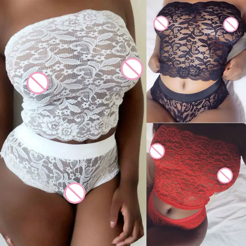 Новый женский комплект сексуального белья из 2 предметов цветочный кружевной топ