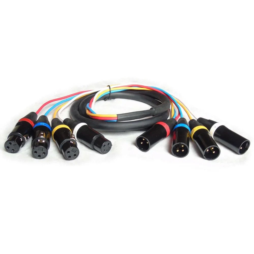 

Audio NEW 4 CHANNEL SNAKE CABLE - 10 Feet XLR Male to XLR Female Snake Cable with gold connectors