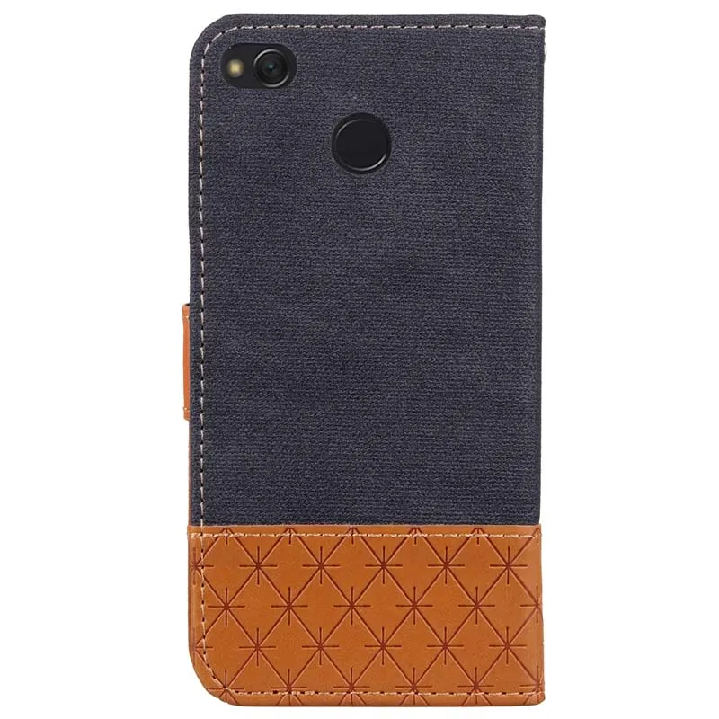 Роскошный чехол Xiomi Redmi 4X, бумажник, Джинсовая кожа, подставка, книжка, флип-чехол для телефона, для Xiaomi Xiomi Redmi 4X4 X, чехол-крышка