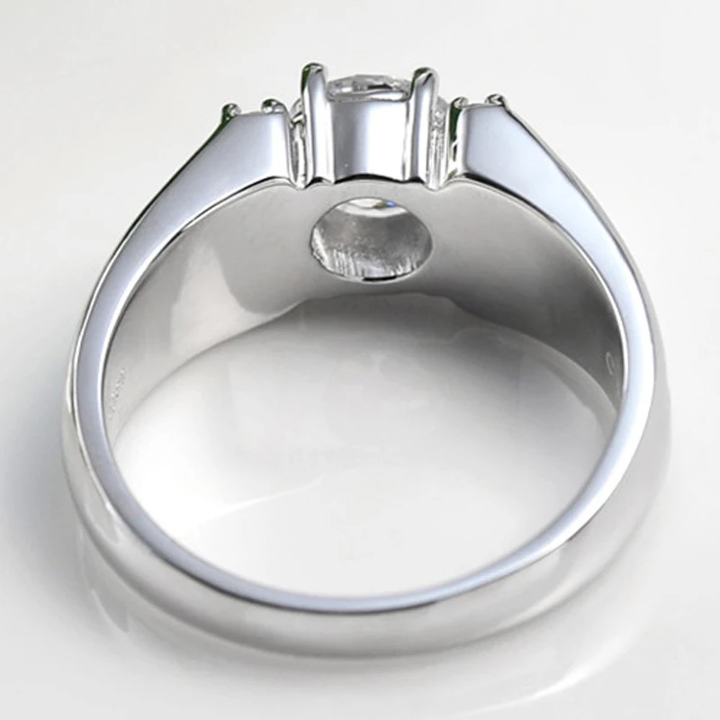 Кольцо VVS H 0 3 карат с круглыми огранками Moissanite Lab мужское кольцо для свадьбы
