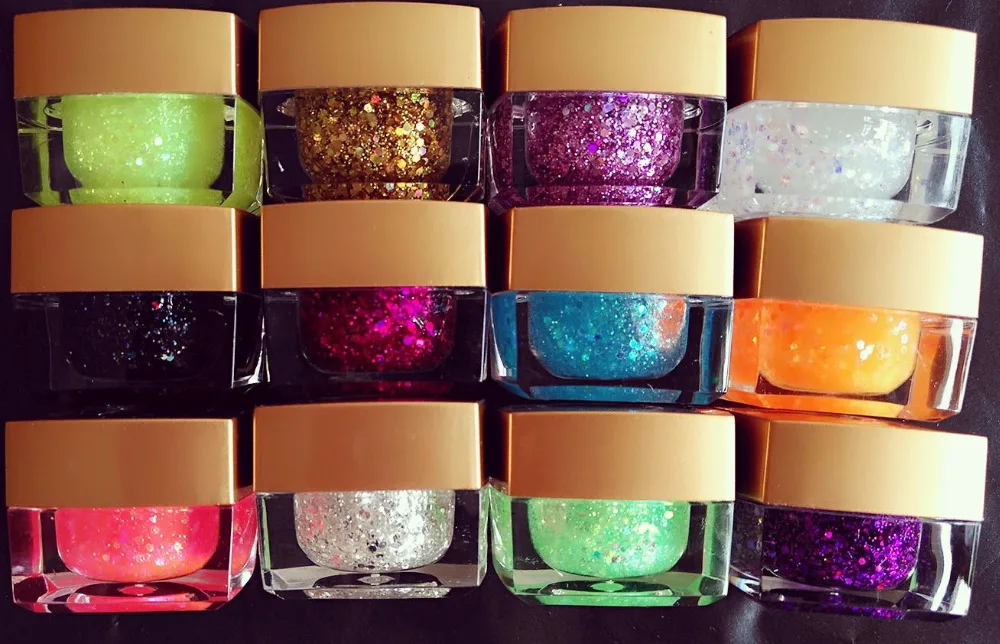 12 шт смешанных цветов стойкий УФ-гель Блестящий Гель-лак для ногтей