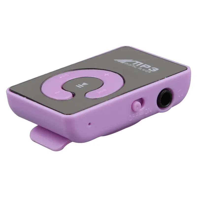 Мини зеркальный зажим USB цифровой Mp3 музыкальный плеер Поддержка 8 Гб SD TF карта