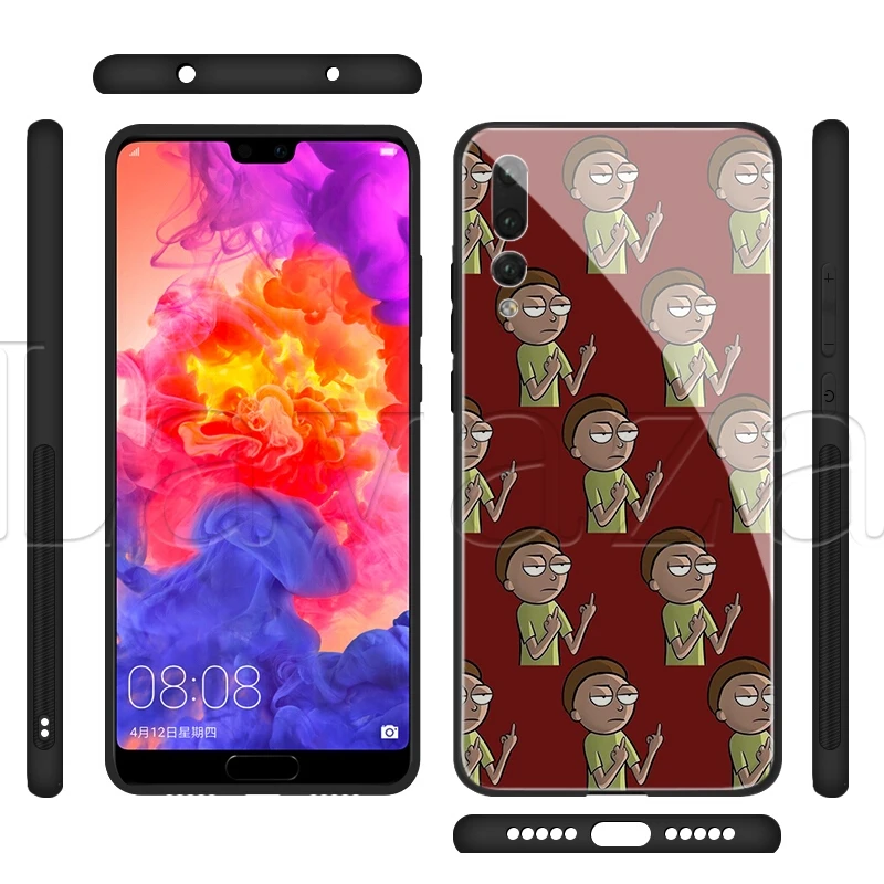 Стеклянный ТПУ чехол Lavaza Рик и Морти для huawei mate 20 P10 P20 P30 Y6 Y9 P smart lite Pro