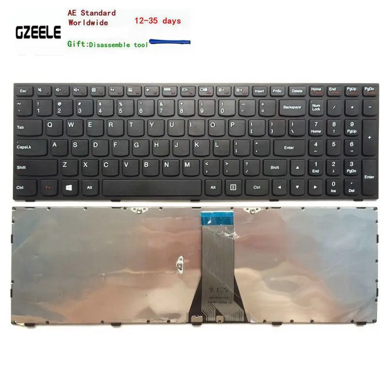 Английская черная клавиатура для Lenovo Ideapad 300-15ISK 80Q7 | Компьютеры и офис