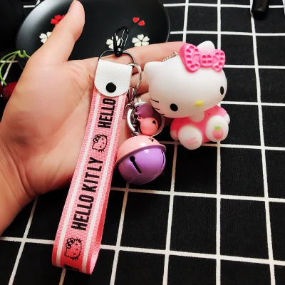 color 10 Милый брелок hello kitty, брелок для женщин, аниме, брелок для ключей Kt Cat, детские игрушки, брелок для автомобиля, брелок на запястье, веревка, брелок, подарки - Цвет: color 10