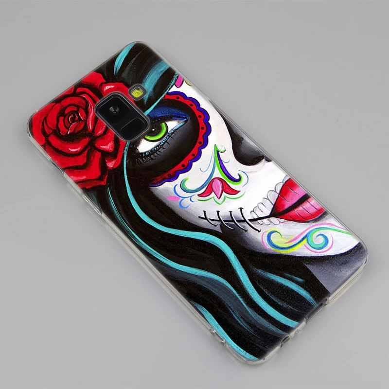 Горячая Catrinas и Череп силиконовый чехол для samsung Galaxy A50 A30 A10 A40 A6 A8 плюс A20 E A5 A7 примечание 9 8