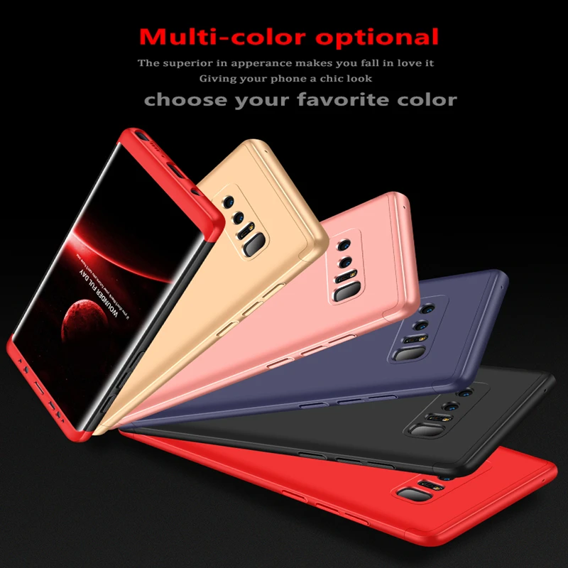 360 Degree Protection Cases for Samsung S7 Edge case matte PC full body For galaxy note8 s8 Plus whith Screen Protector |