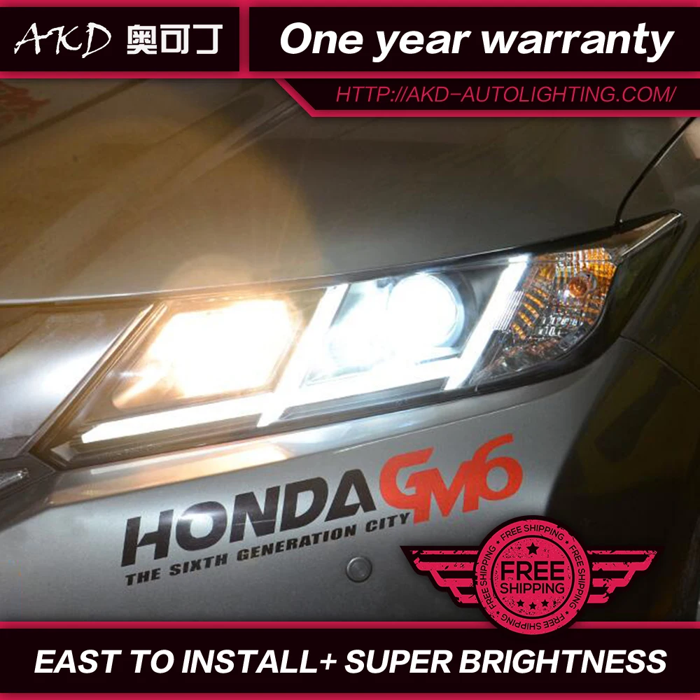 АКД автомобильный Стайлинг для Honda City фары 2014-2016 новый городской светодиодный