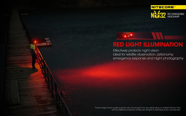 NITECORE NU32 550LMs CREE XP-G3 S3 светодиодный налобный фонарь со встроенной аккумуляторной батареей, снаряжение для наружного кемпинга, поиска, 3 цвета