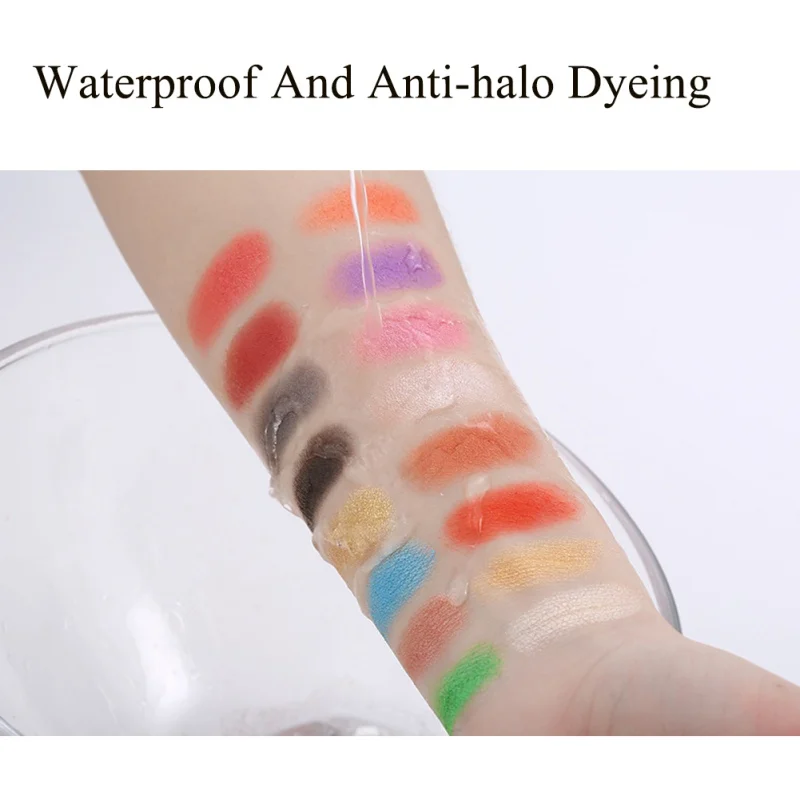 Палитра теней для век 16 цветов блестящие тени Палетка пудры матовые