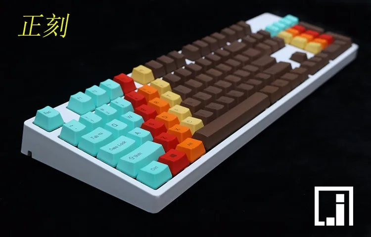 1976 keycap многоцветная механическая клавиатура Толстая PBT keycap cherry mx OEM боковая Печать Классическая 87 104 keycaps игровая клавиатура