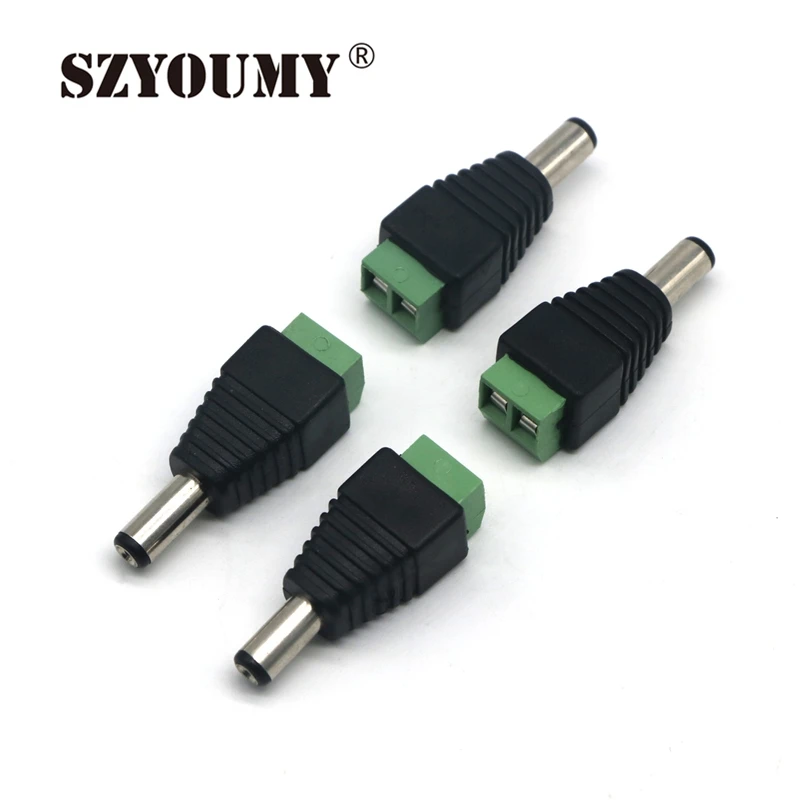 SZYOUMY 500 шт. мужской знак полярности DC разъем питания адаптер для 5050 3528 одноцветная