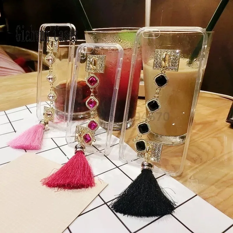 Тонкий мягкий прозрачный браслет-цепочка Bling кисточкой чехол для телефона Доры
