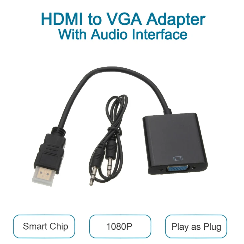 1080P HDMI к VGA Кабель адаптер конвертер для PS3 PS4 ноутбука ТВ коробка HD tv xbox с аудио