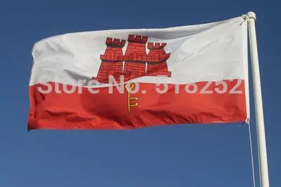 Горячая Распродажа флаг Гибралтара 150x90 см баннер для помещений и улицы 100D