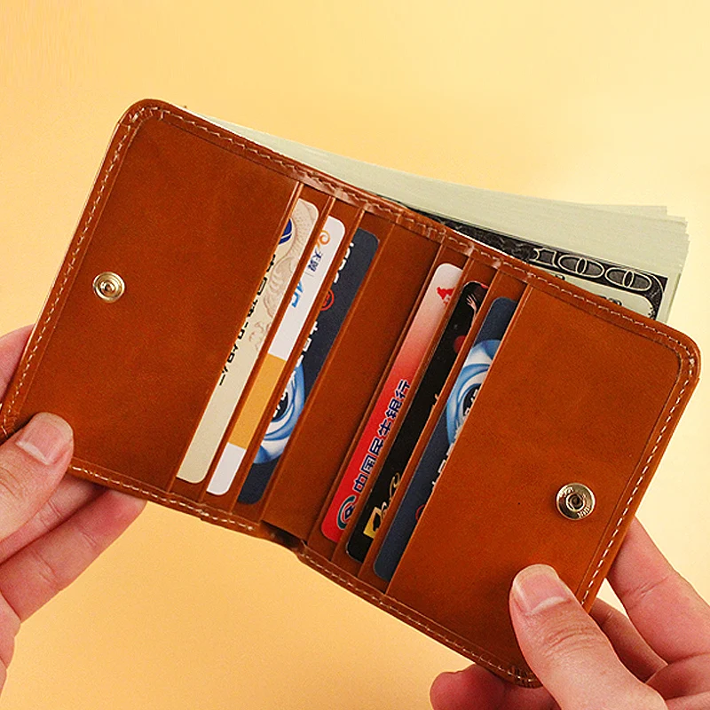 Женские кошельки из натуральной кожи кошелек с блокировкой RFID женский короткий