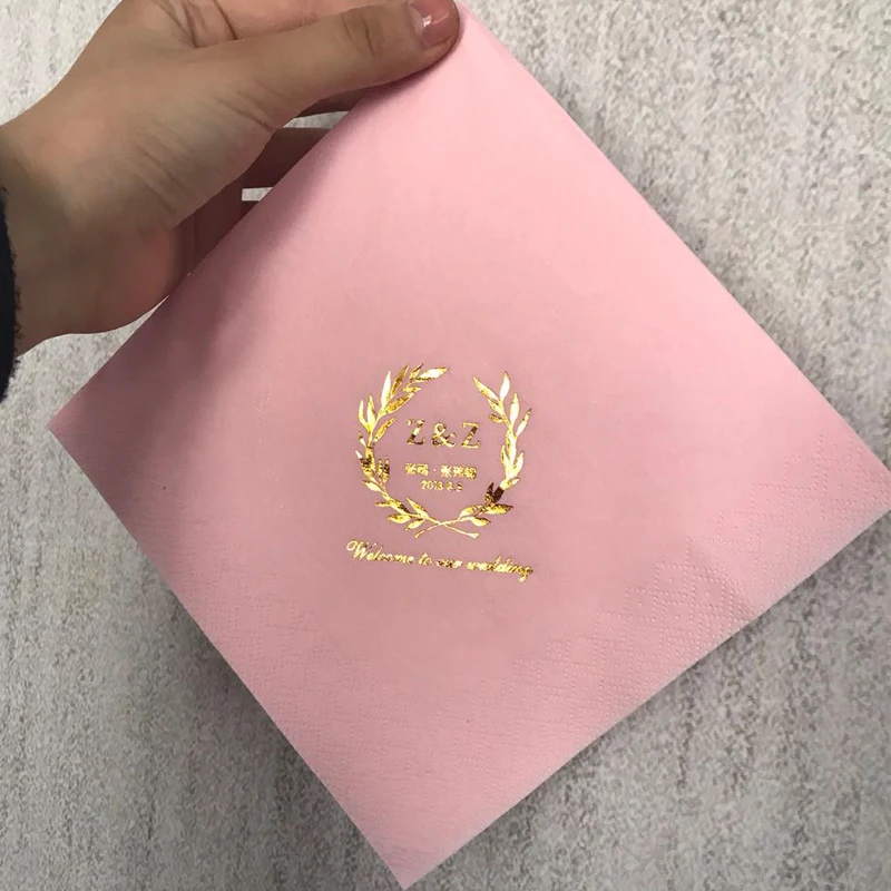 100 шт./партия бумажные салфетки на заказ | Дом и сад