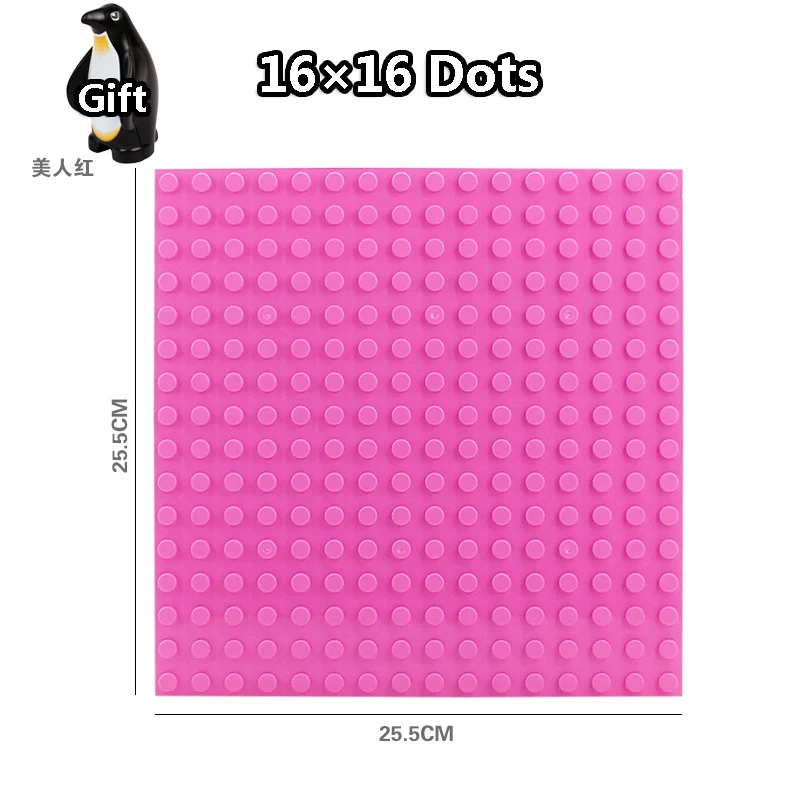1Pcs 16Dots - 14 12 см-51 см DIY Большие размеры блоки Кирпич 8-32 точки опорные Пластины совместимы с город Duploingly аксессуары игрушки для детей мальчик подарок - Цвет: 1Pcs 16Dots - 14