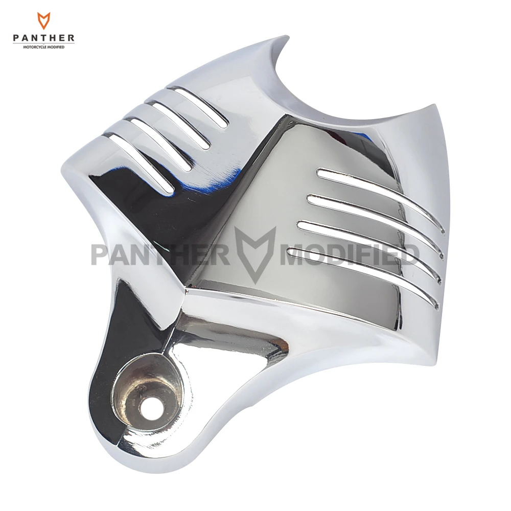Хром мотоцикл V-Shield Рог крышка Набор Чехол для Harley Big Twins Evo 1992-2012 двойная камера 1988 GG