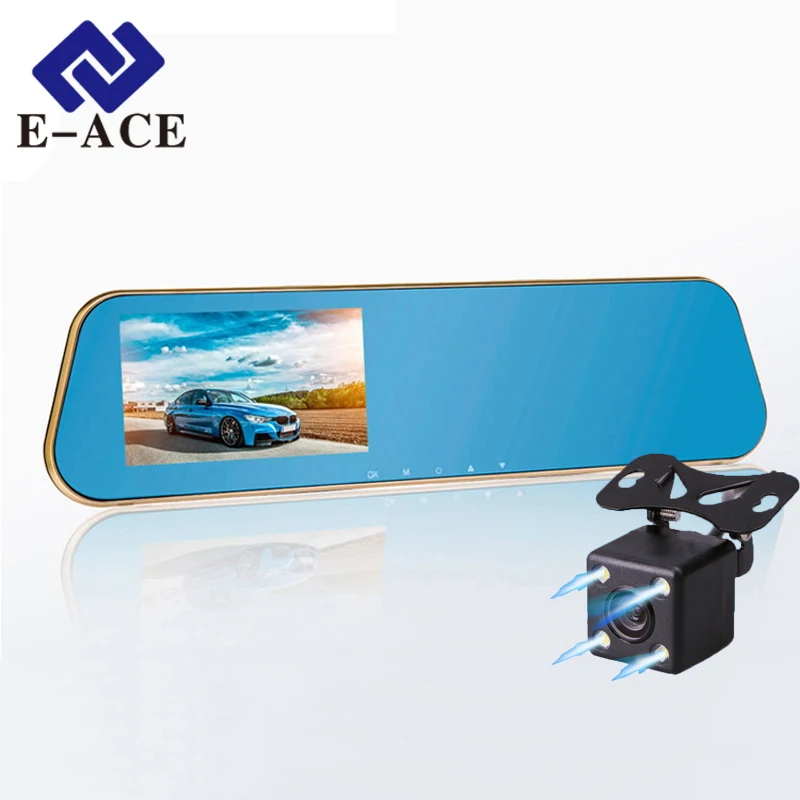E ACE Full HD Автомобильный Видеорегистратор Цифровой Синий Авто Заднего вида Камера
