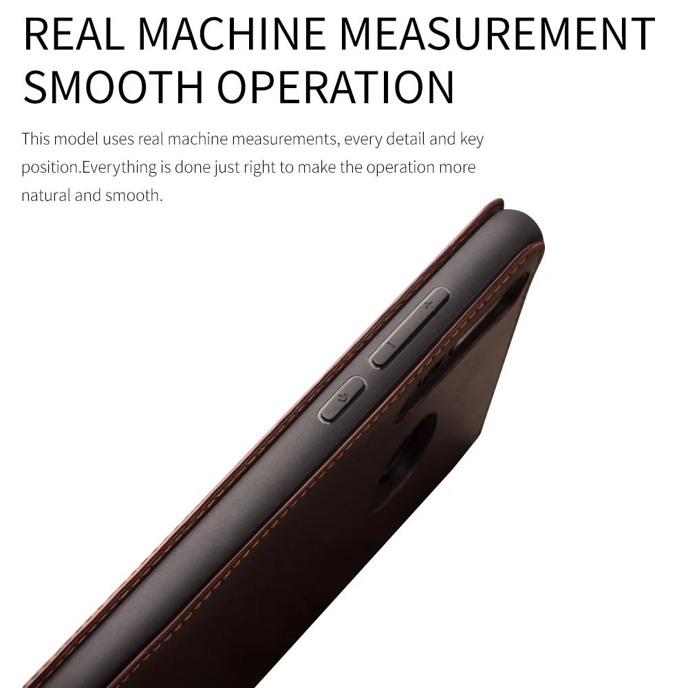 

QIALINO Ultra Thin Genuine Leather Phone Cover for Huawei Nova 6 Luxury Pure Handmade Flip Case for Huawei Nova 4