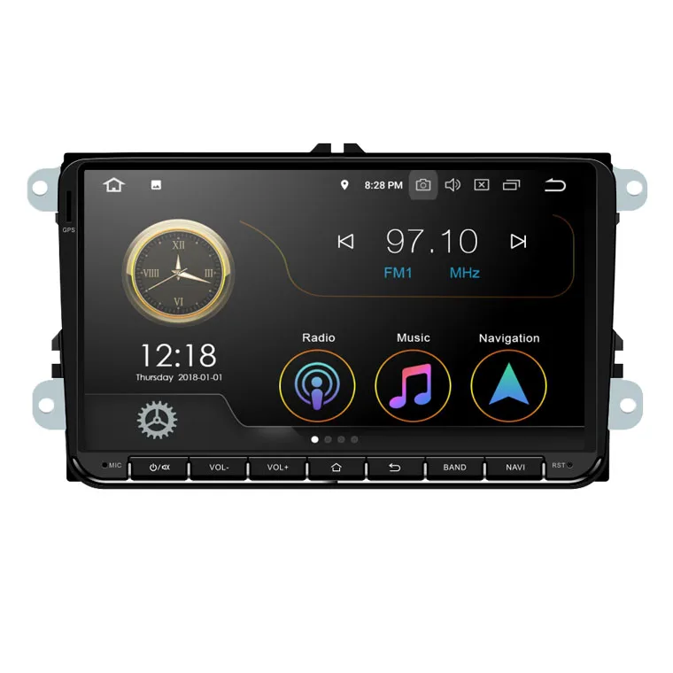Универсальный навигационный 9 дюймовый IPS экран android 8 1 Автомобильный
