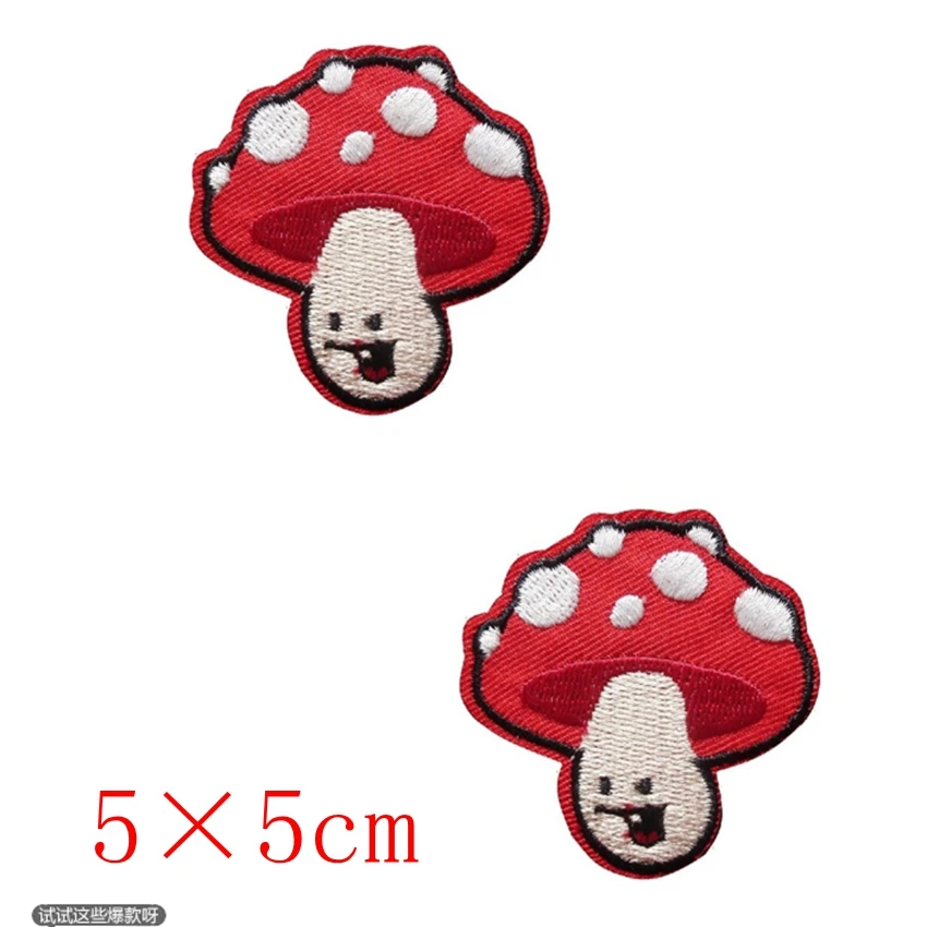 Нашивка с утюгом в виде гриба аппликация вышитый мотив ткань Детская Наклейка