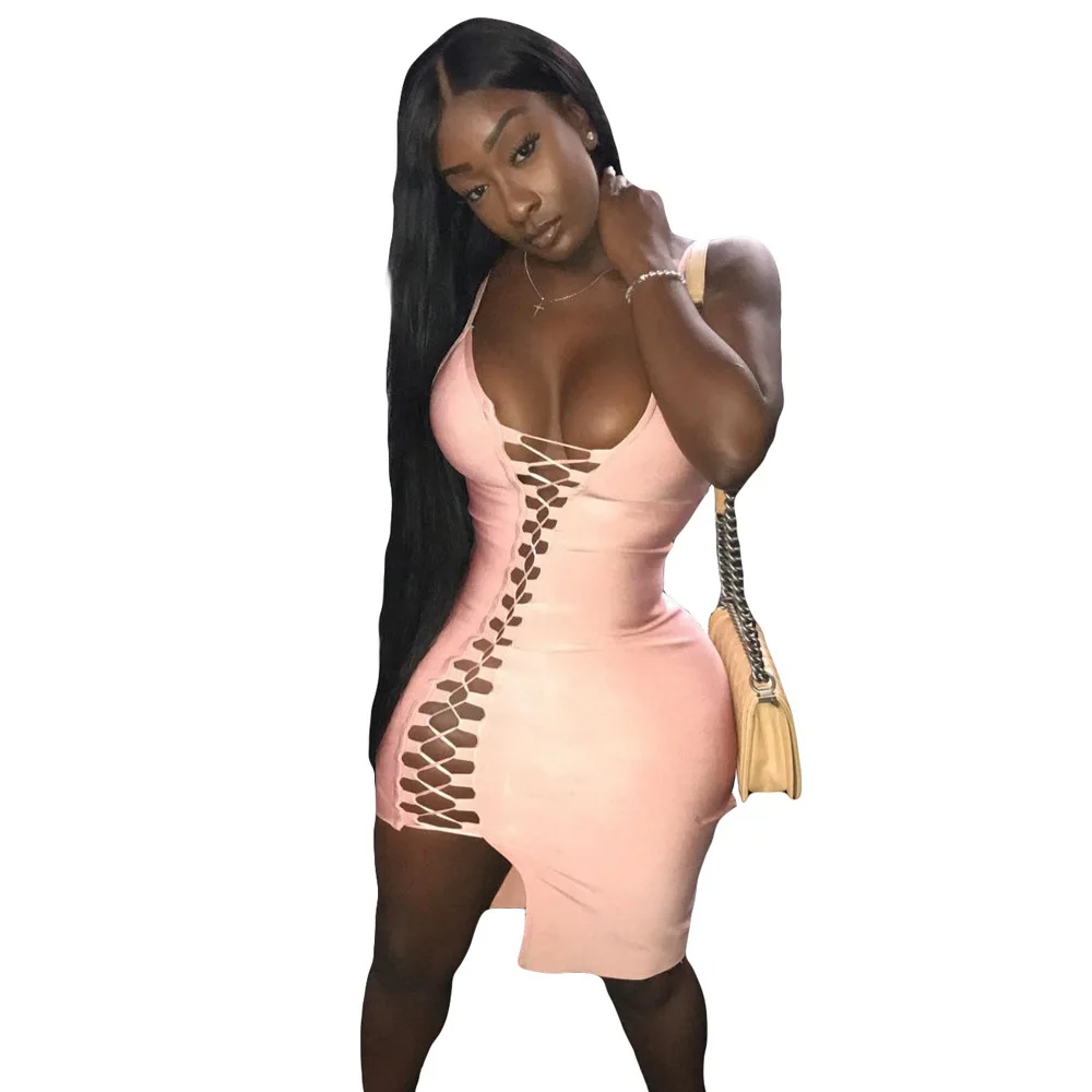PULBEANISS Vestido De Verano 2018 женские летние платья с v-образным вырезом Для женщин Femme