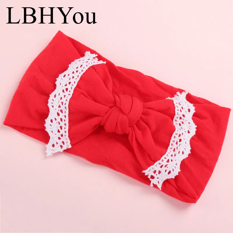 27 шт./лот кружевные широкие эластичные нейлоновые повязки на голову мягкие для