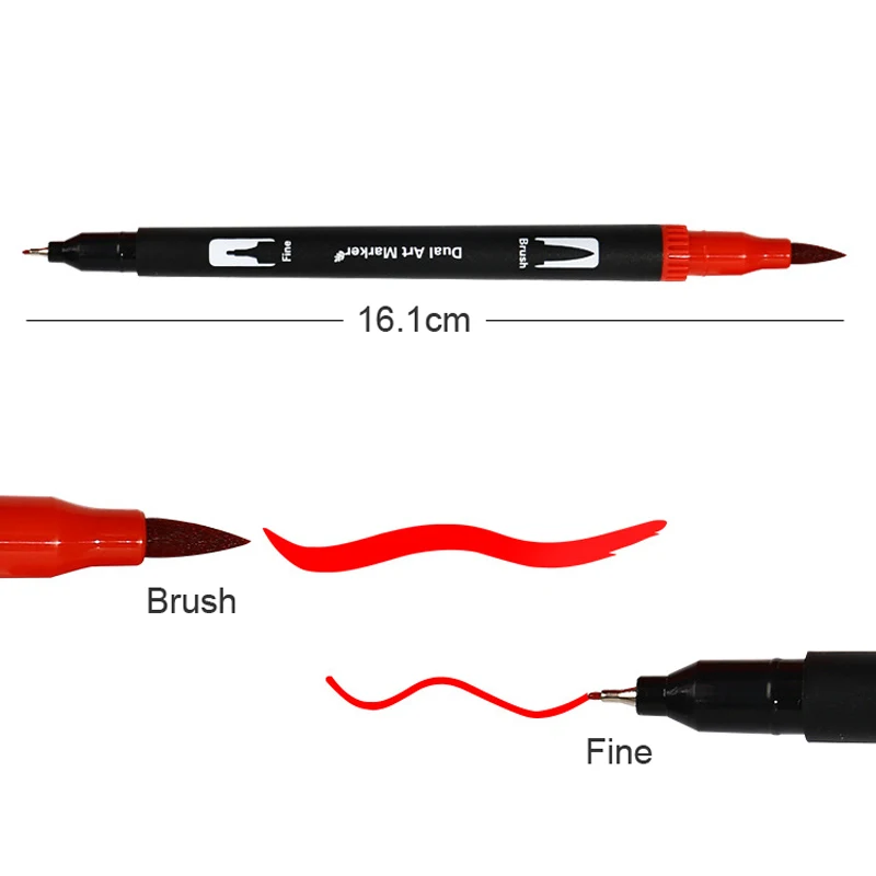 12/18/24/36/48/72/100 Colors Dual Brush Art Markers Pen Fine Tip and Brush Tip Pens for Journals Coloring Books Calligraphy
