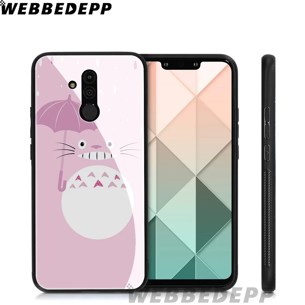 Чехол из закаленного стекла WEBBEDEPP My Neighbor Totoro для Huawei Mate 20 P20 P10 P Smart 2019 2018 &amp Honor 10 9 8X