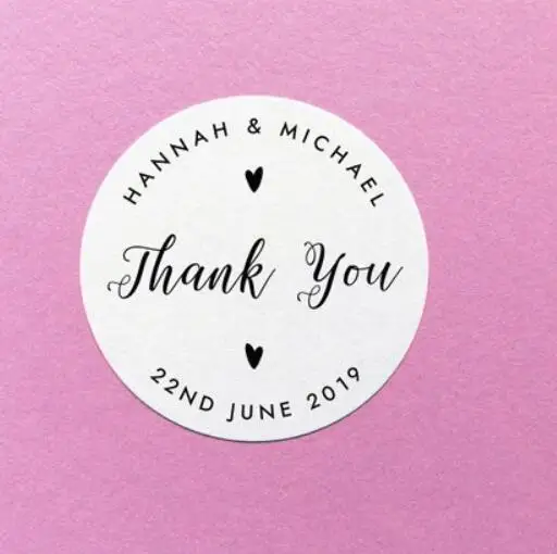 Наклейки с персонализированным текстом для свадебных подарков герметичные