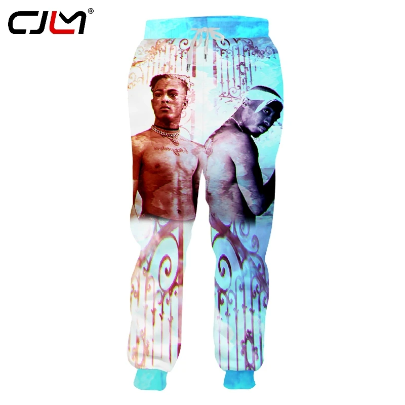 CJLM повседневные штаны Homme Модные свободные красочные 3d брюки печати Xxxtentacion хип