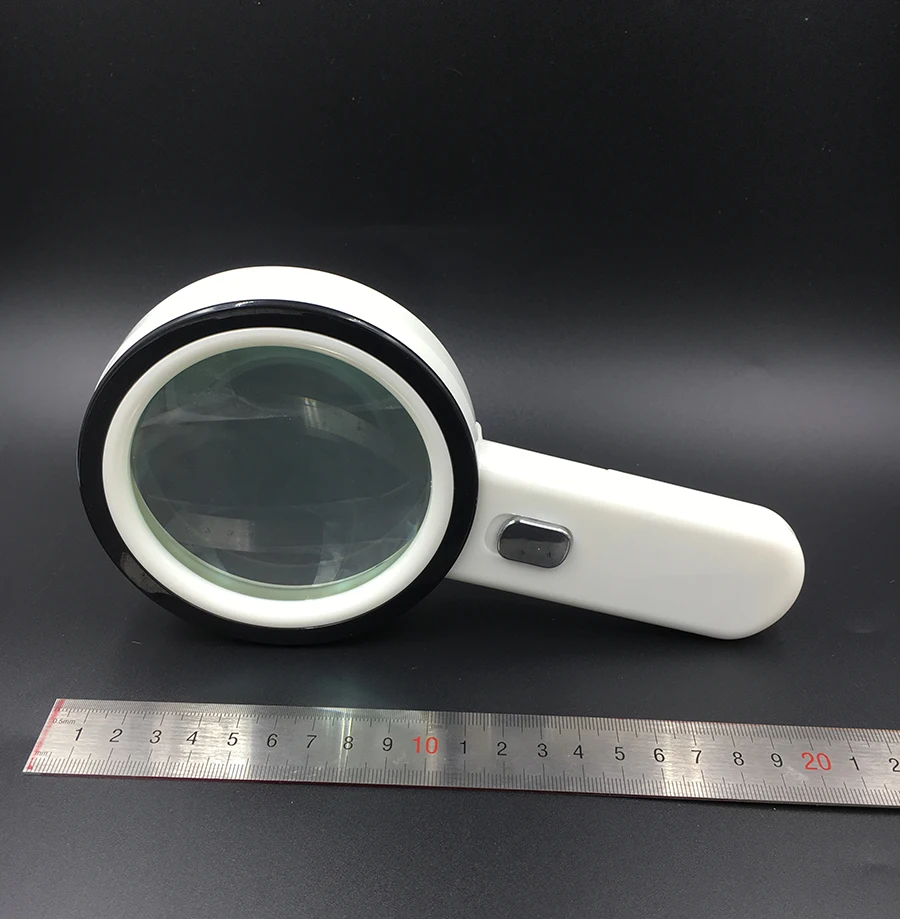 Высококачественная 20X ручная светодиодная Лупа с 12 Светодиодный ными лампами