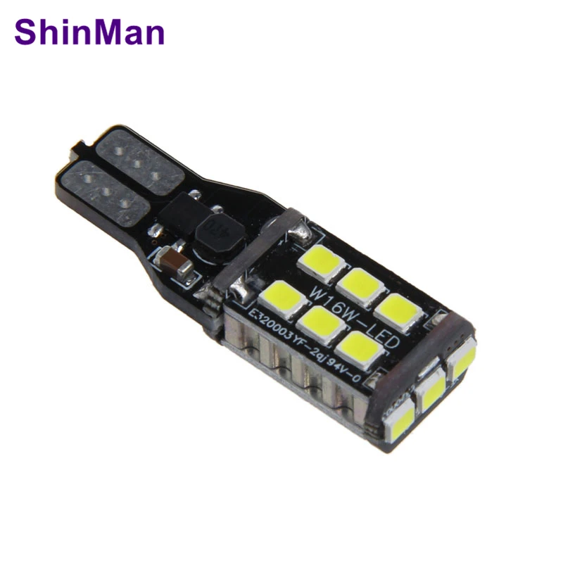 Shinman 2 шт. T15 W16W 2835 15smd 921 912 автомобильная лампа для запекания задние фонари задняя
