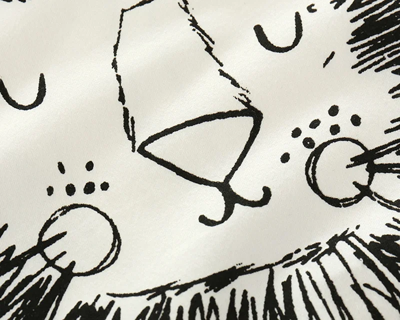 Модный Детский комбинезон с короткими рукавами и рисунком льва Цельный костюм