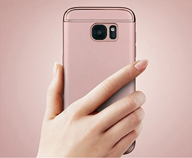 Для samsung Galaxy S6 Edge Plus чехол Роскошный кожаный задняя крышка 3 в 1 360 Степень защиты