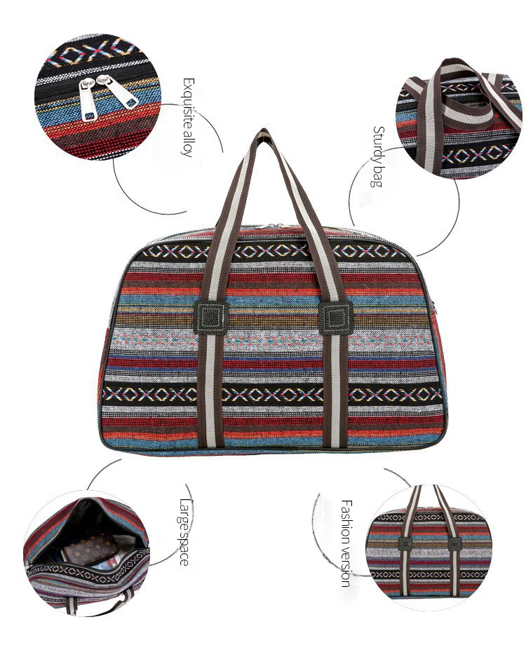 Wobag модная мужская дорожная сумка женская Большая вместительная сумка для хранения цветная полоса короткий светильник для багажа