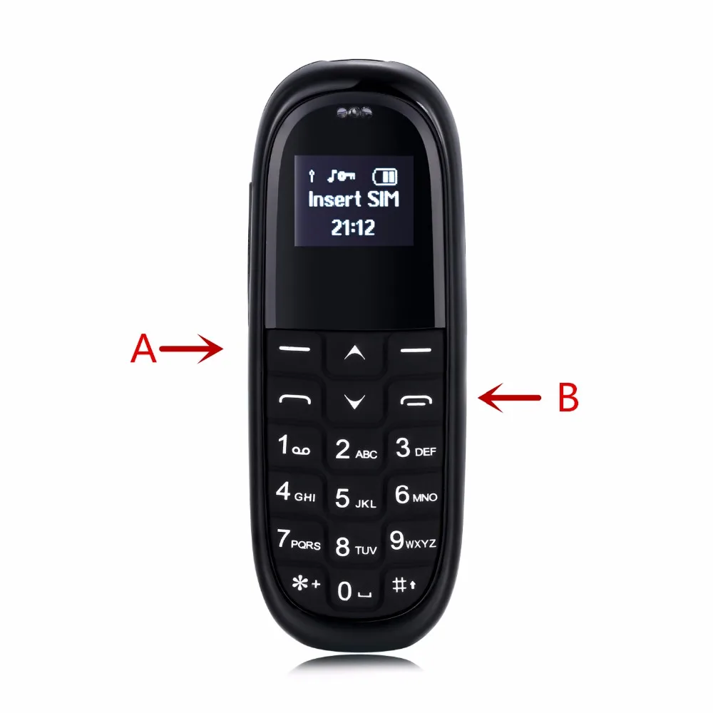 Мини bluetooth dialer мобильный телефон Fsmart KK1 KK2 0,66 дюймовый маленький экран Celular magic voice изменить мобильный телефон русская клавиатура